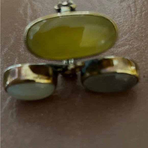 Silver elegant adjustable jewelry ring with several oval stones magnificent - Picture 5 of 13